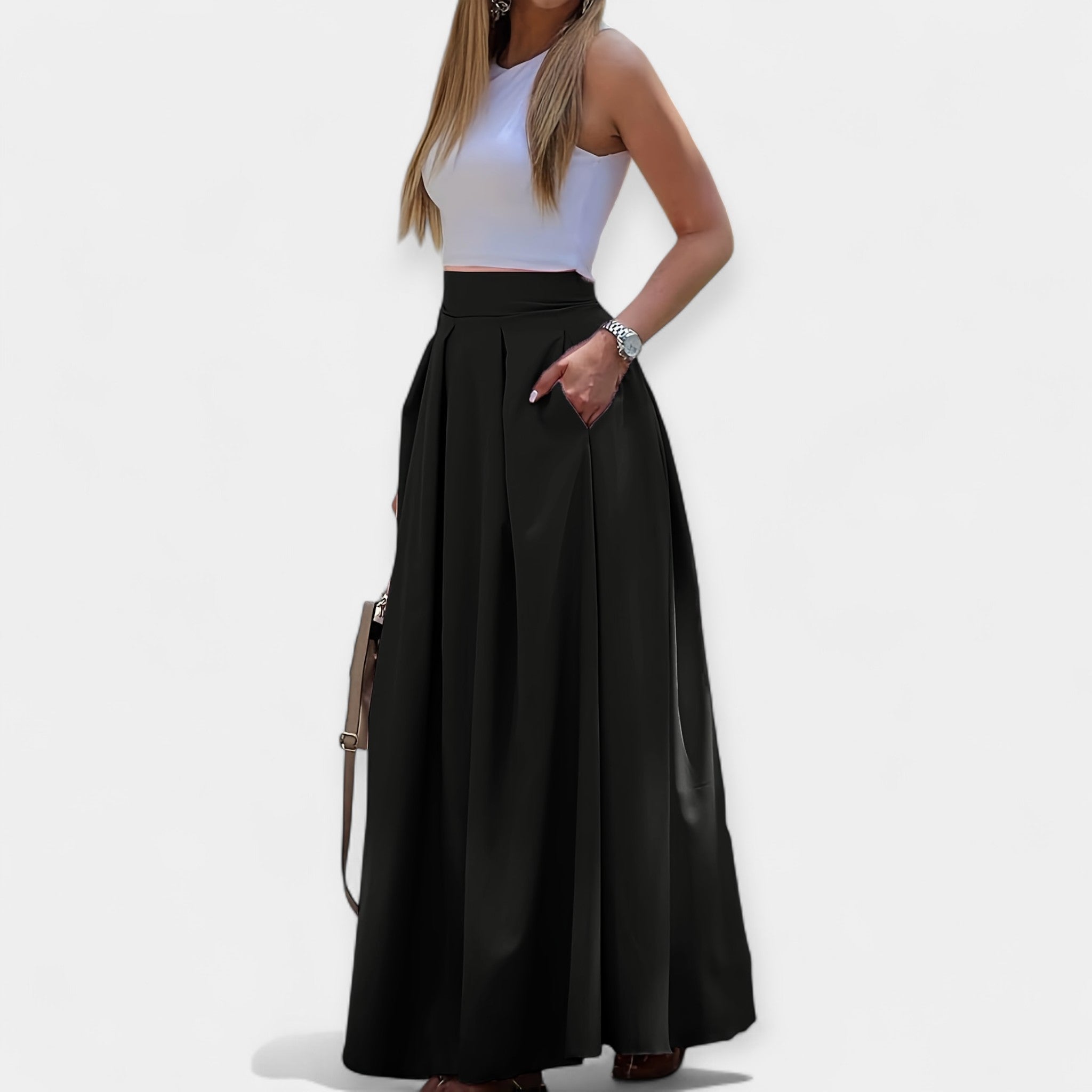 Karolína Elegant Midi Kjol för Bekväm Daglig Användning