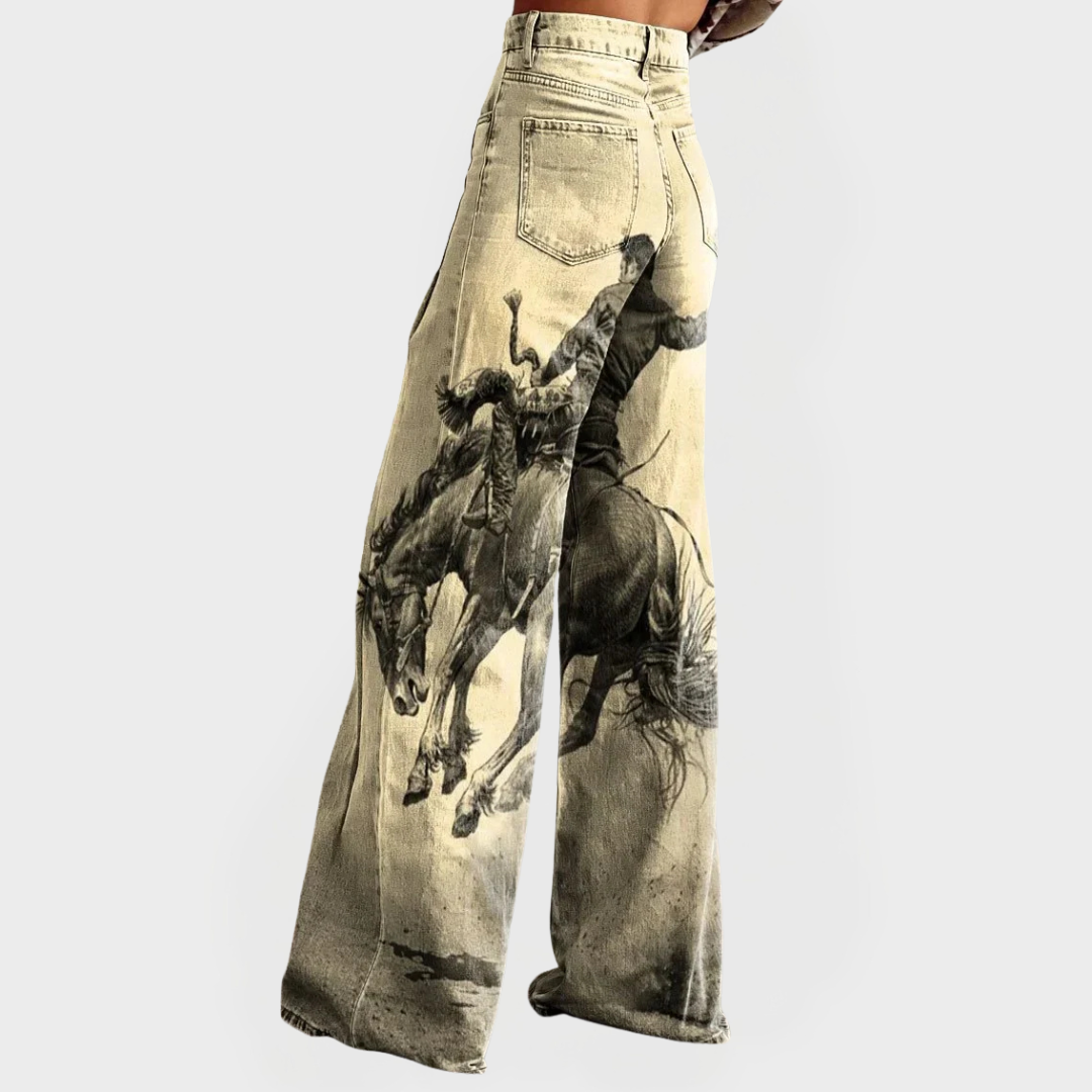 Alice Sophisticated Cropped Red Western Jeans
