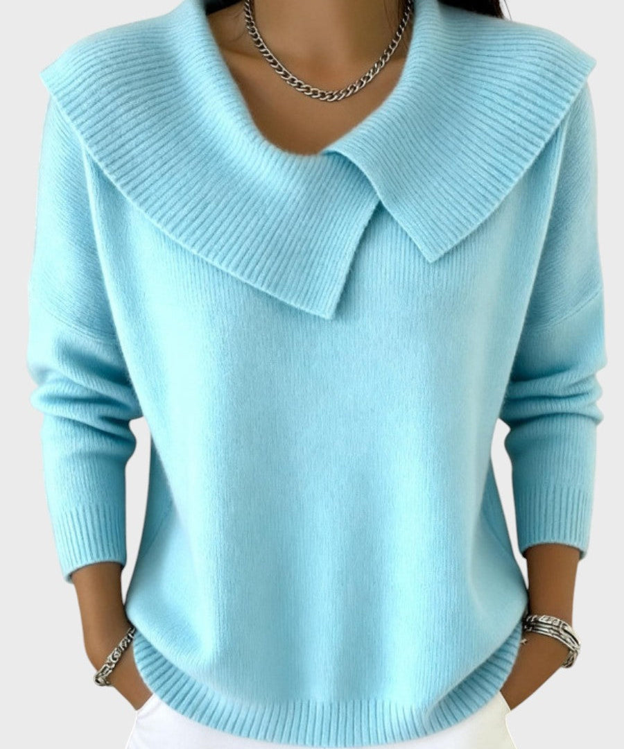 Barbora | Chic Knit Sweater with Distinctive Collar