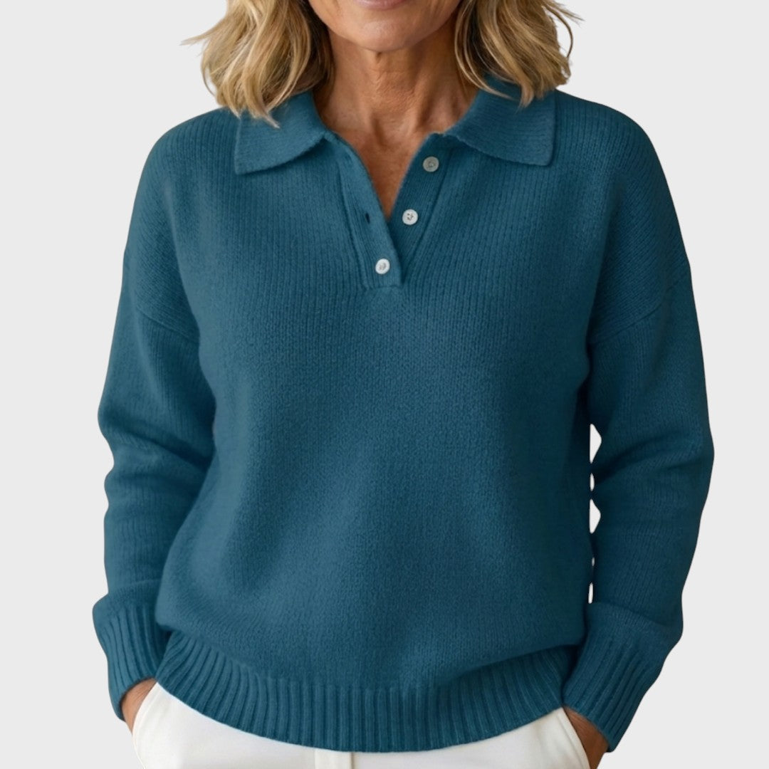 Eliška | Elegant Knit Sweater with Collar