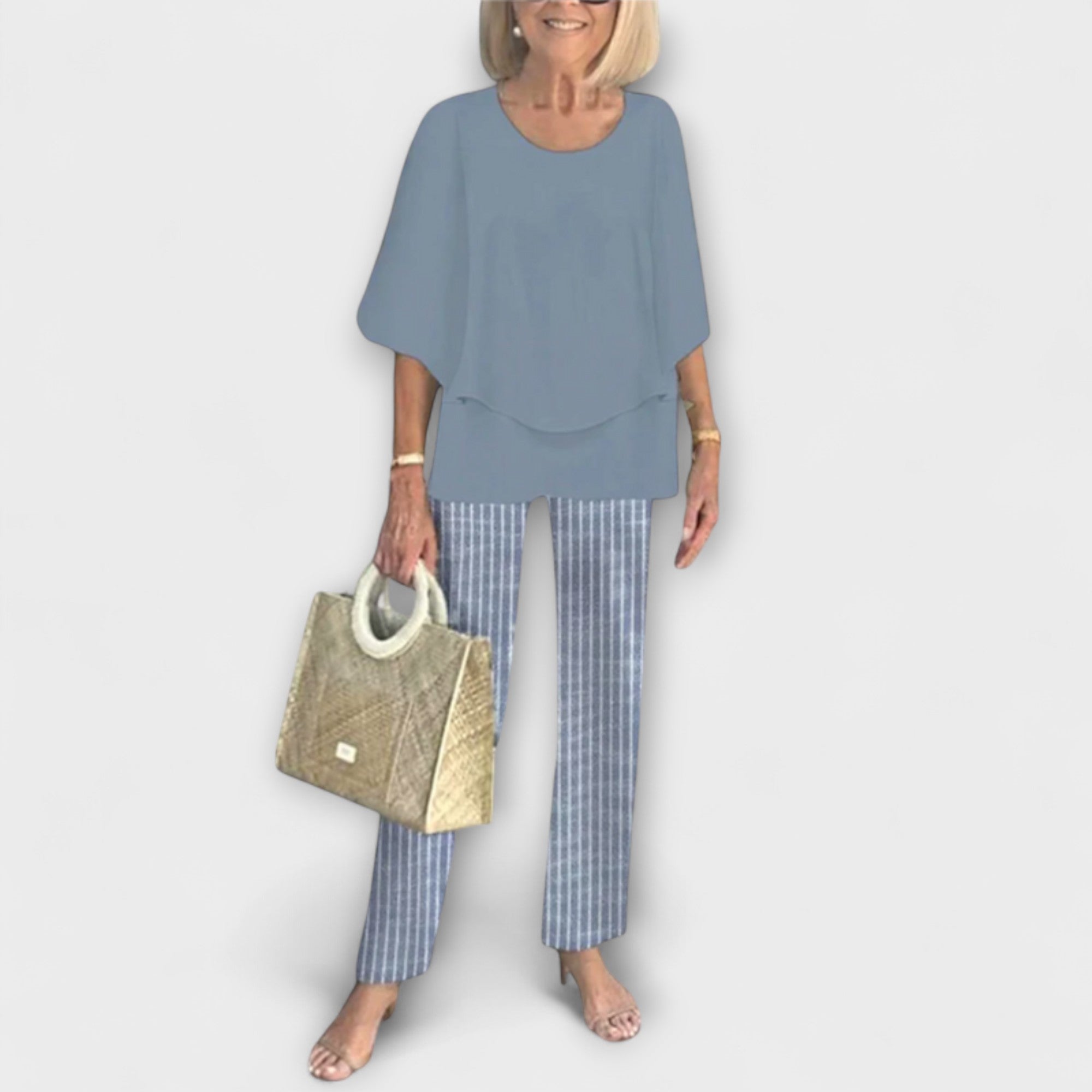 Moderna och Bekväma Blus- och Byxset