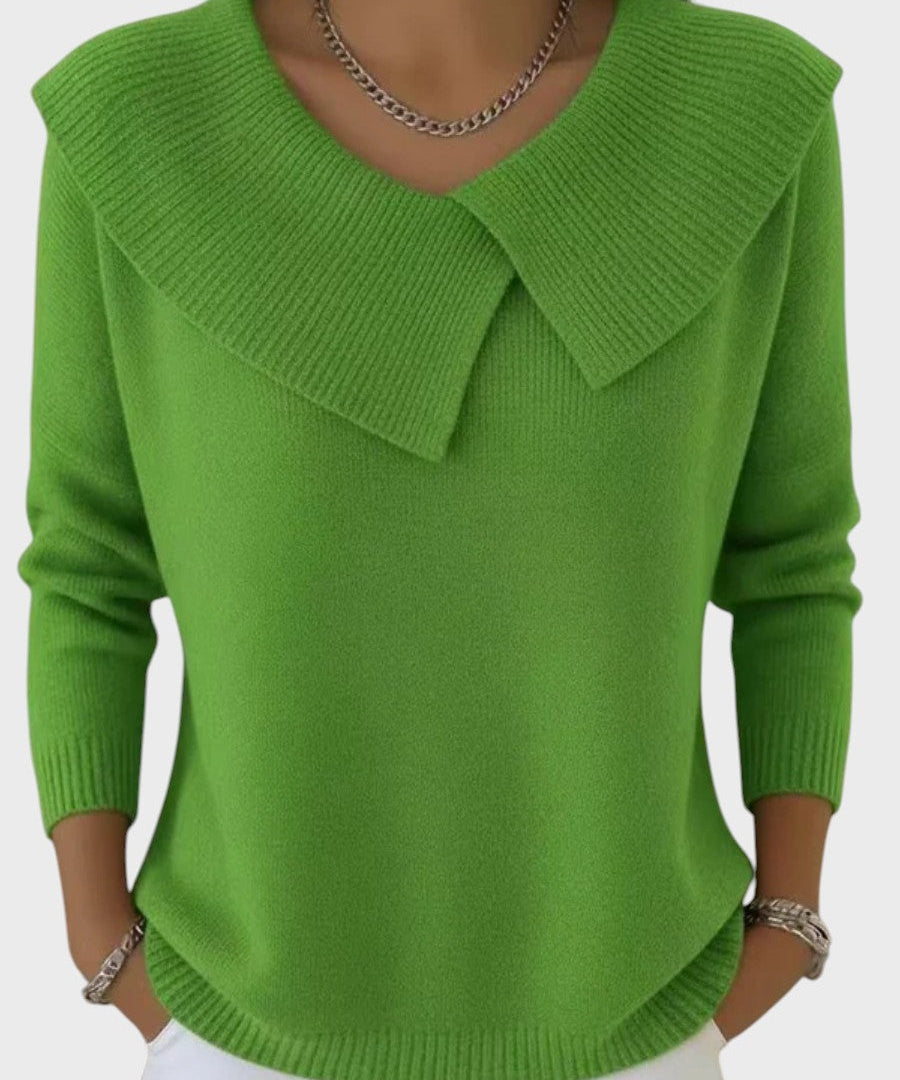 Barbora | Chic Knit Sweater with Distinctive Collar