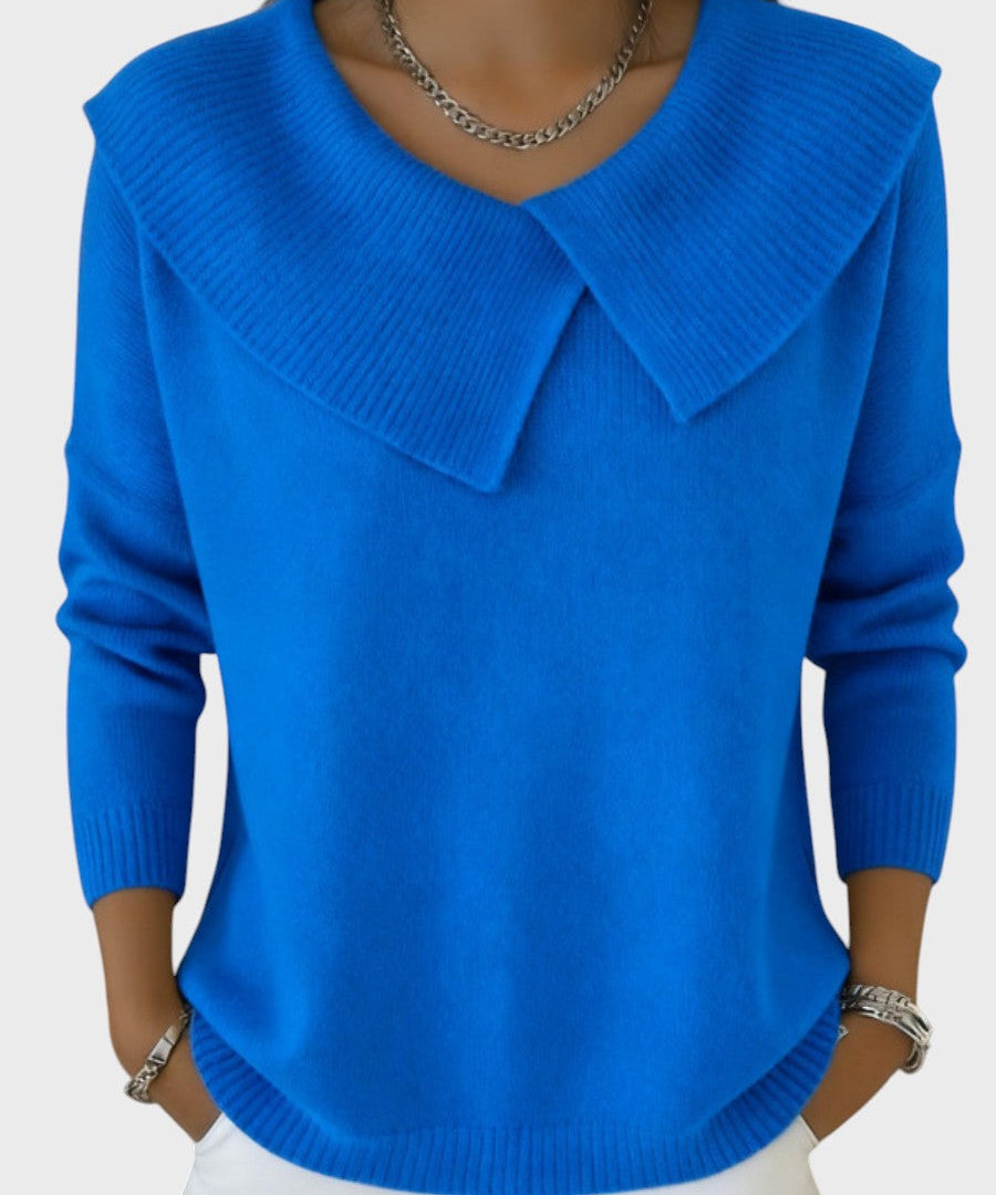 Barbora | Chic Knit Sweater with Distinctive Collar