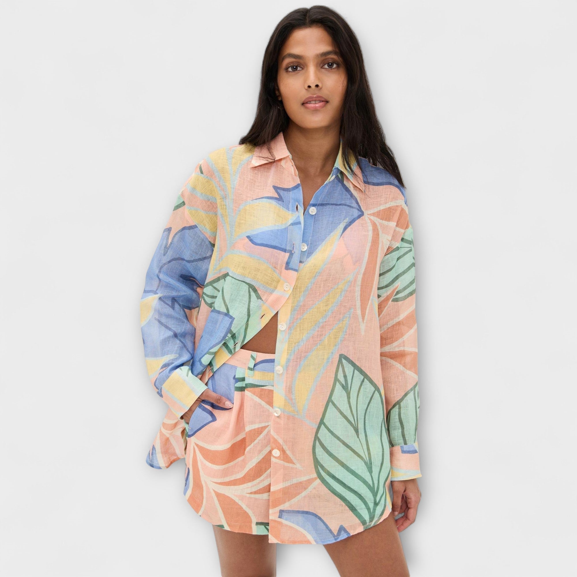 Tropiskt mönstrat kort set av Playa Boyfriend