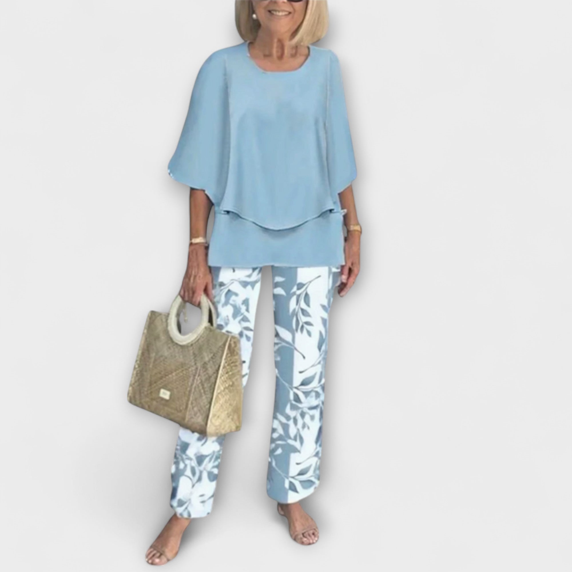 Moderna och Bekväma Blus- och Byxset