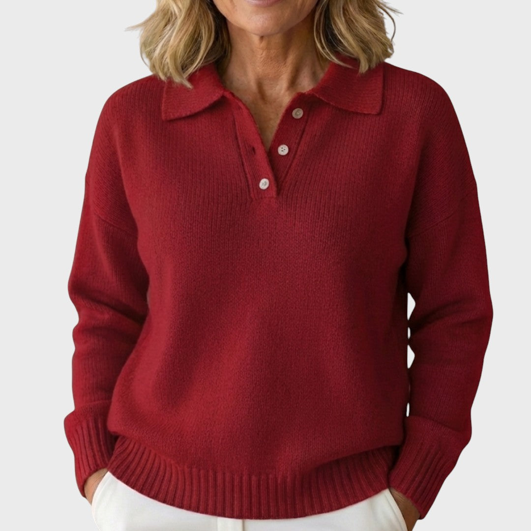 Eliška | Elegant Knit Sweater with Collar