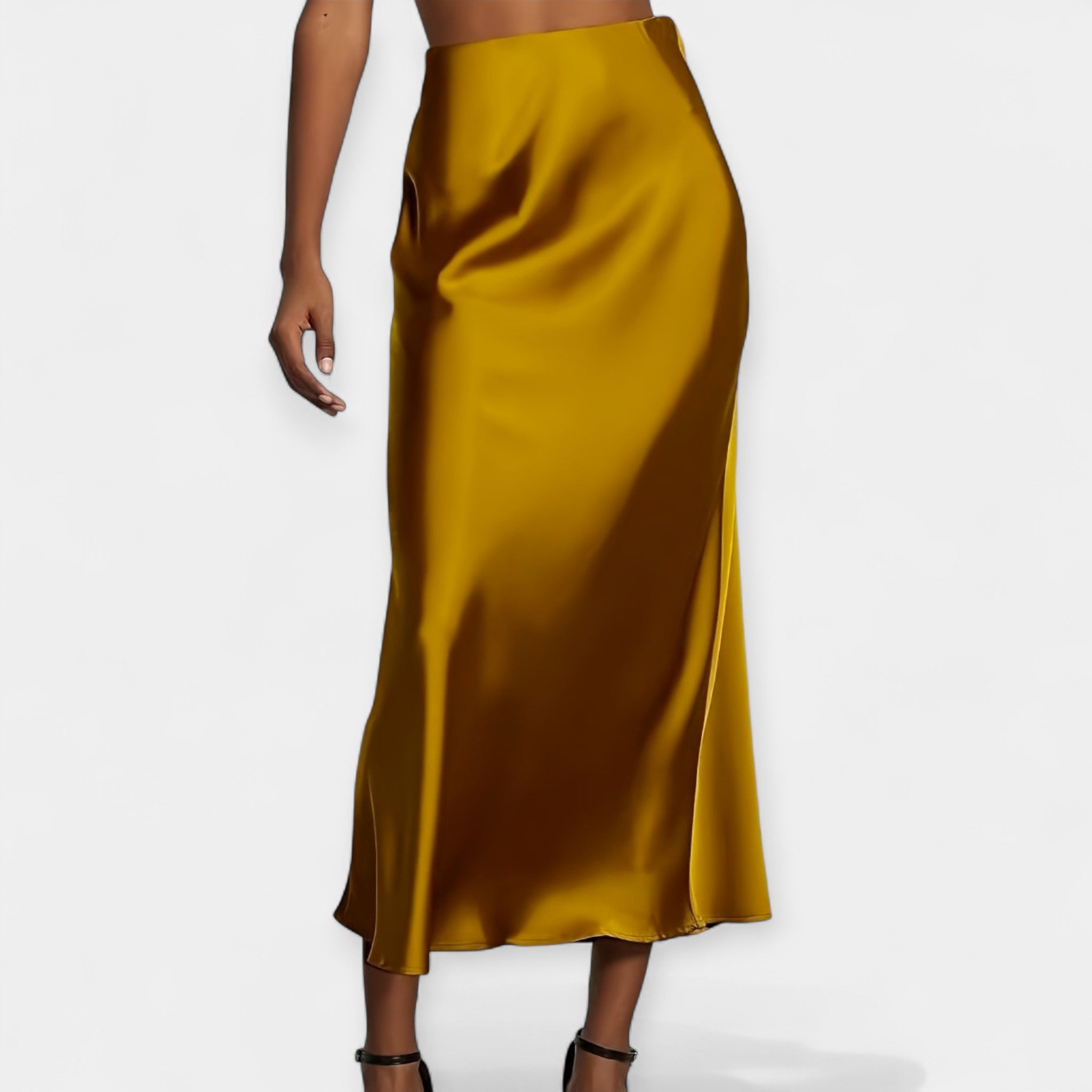 Věnceslava Satin Midi Skirt
