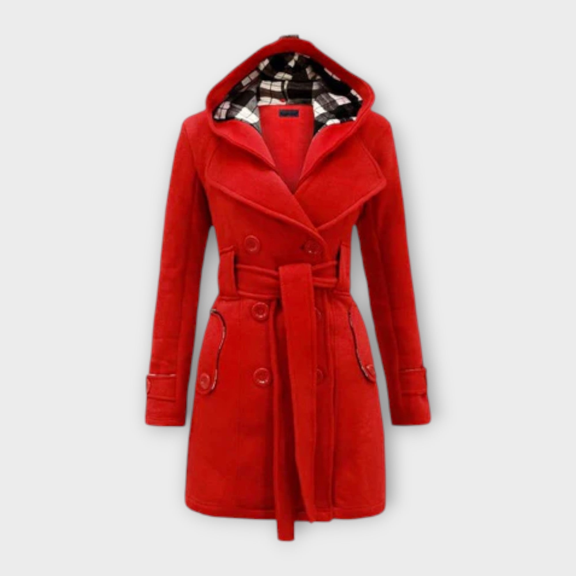 Chic Hooded Kappa with Belt