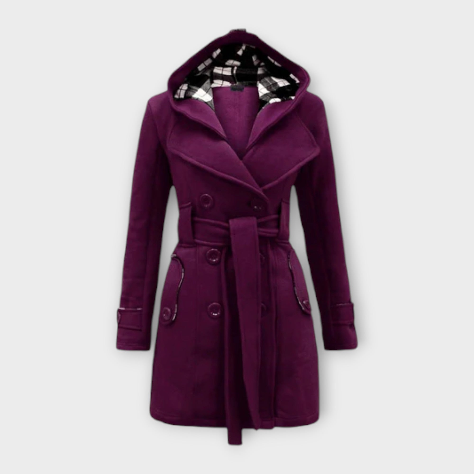 Chic Hooded Kappa with Belt