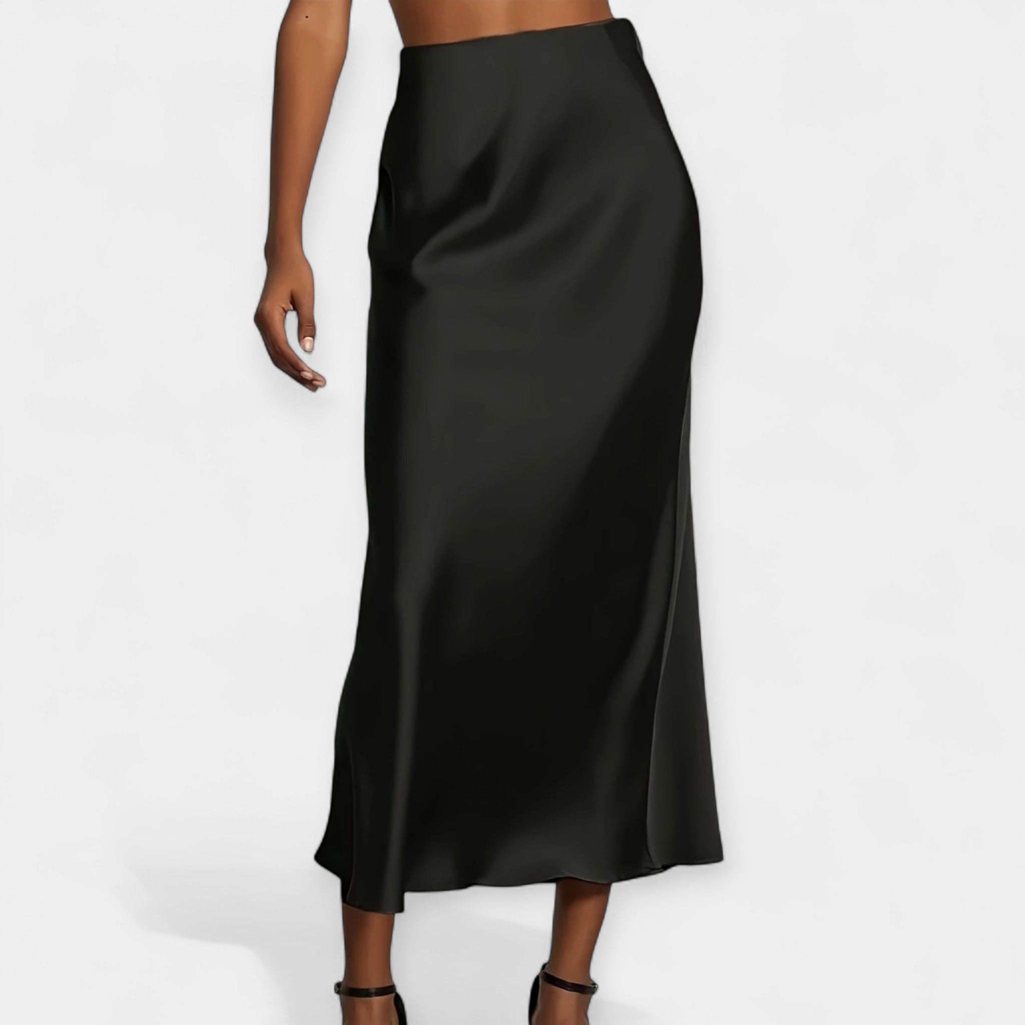 Věnceslava Satin Midi Skirt