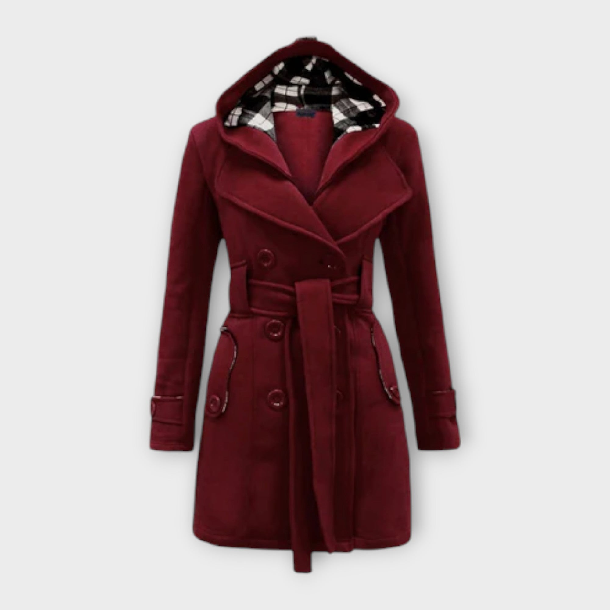 Chic Hooded Kappa with Belt