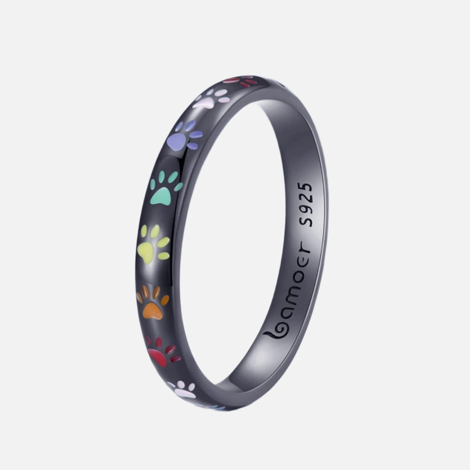 Silverring med fingeravtryck