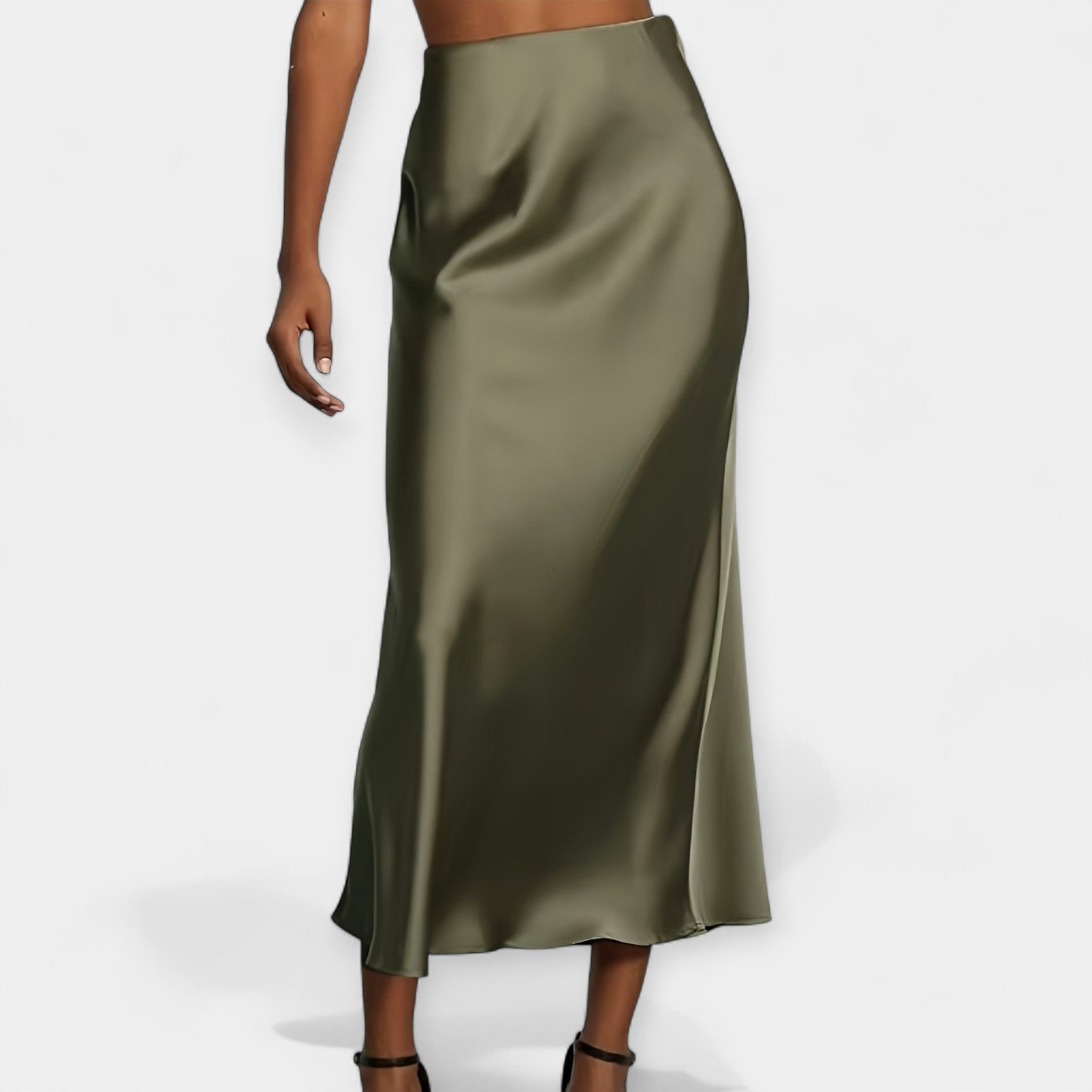 Věnceslava Satin Midi Skirt