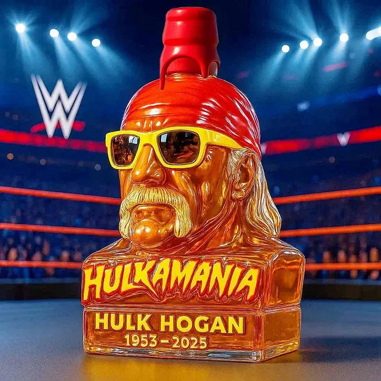 Begränsad samlarutgåva av Hulk Hogan whiskeyflaska från 1953