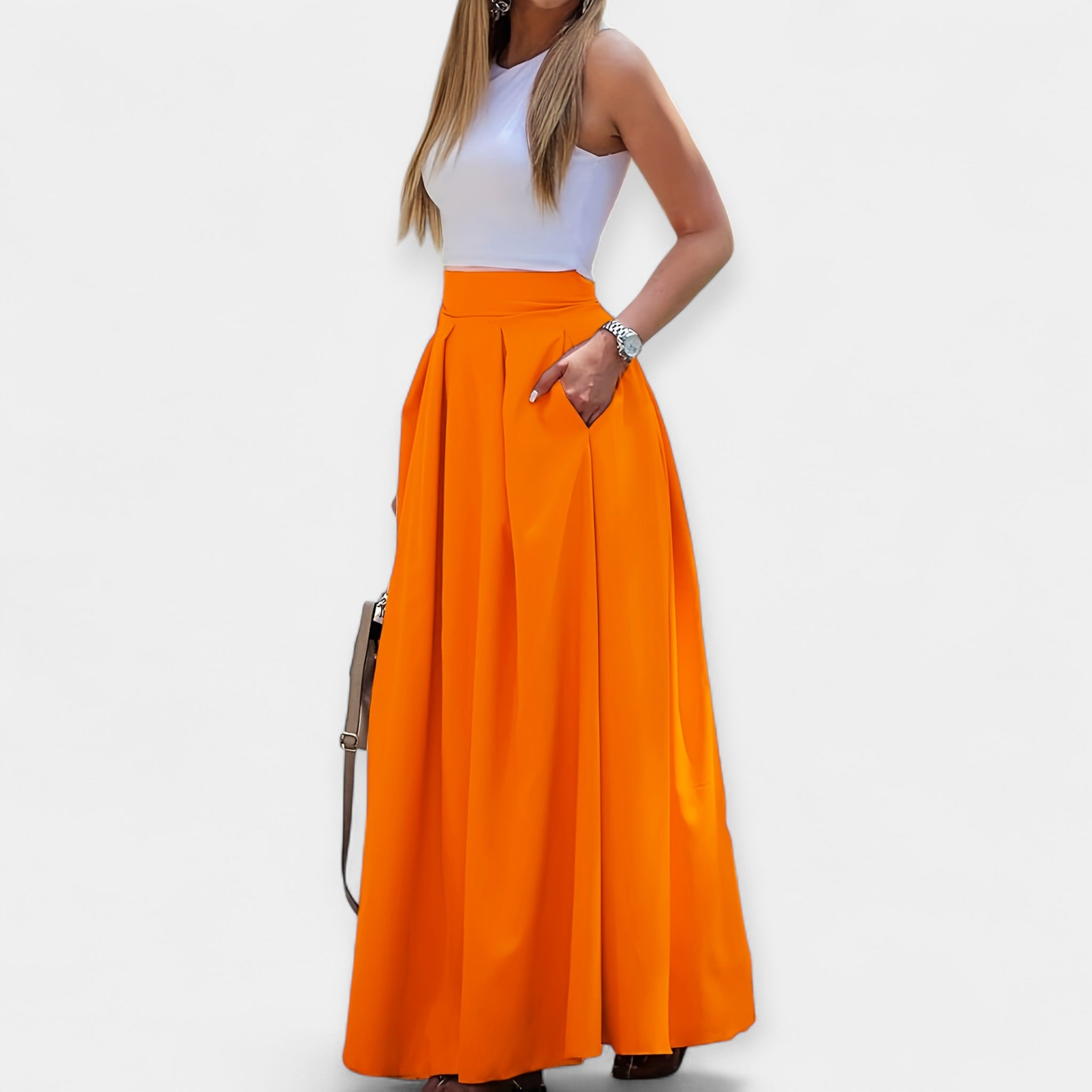 Karolína Elegant Midi Kjol för Bekväm Daglig Användning