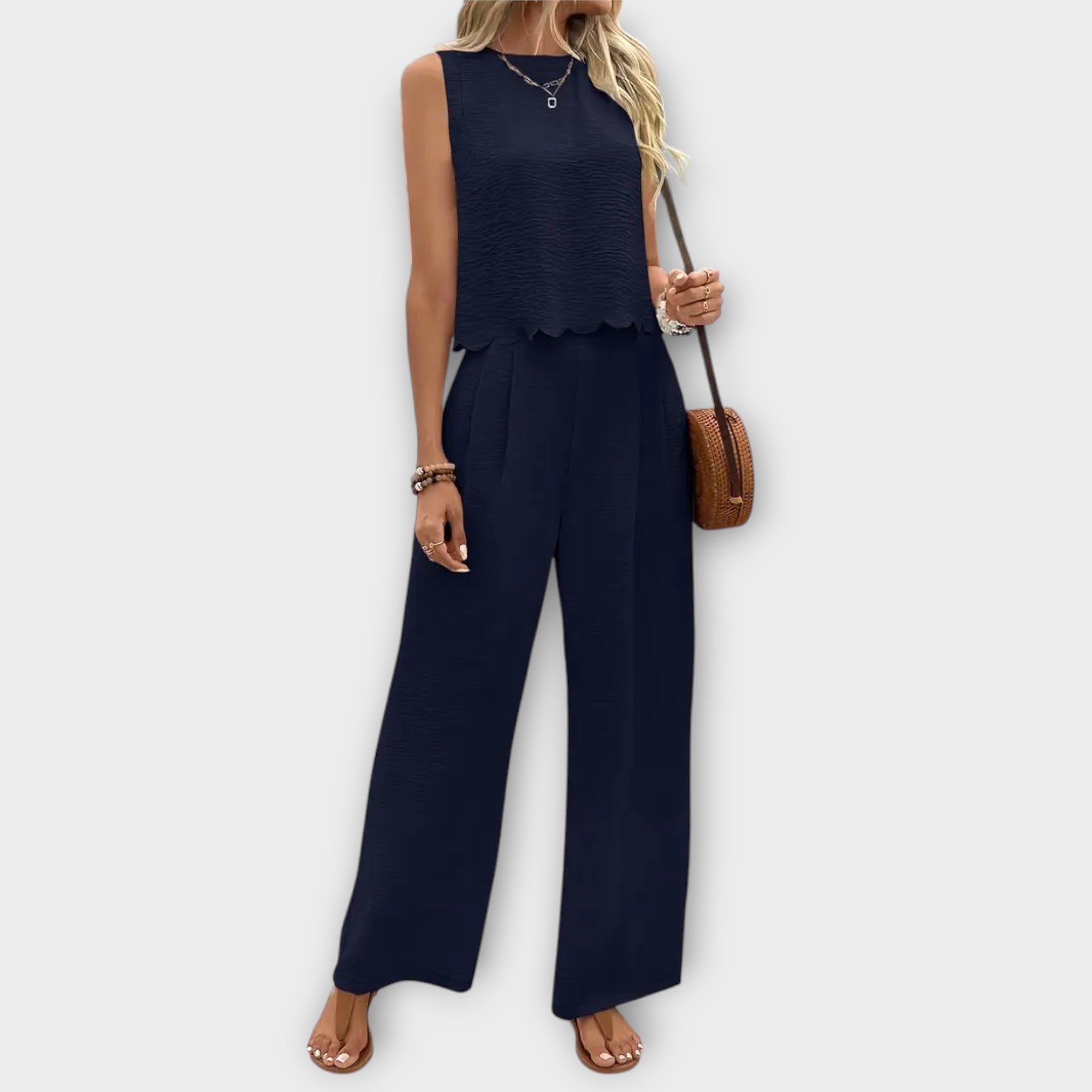 Valéria - Blommig Väst och Byxor