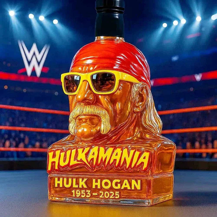 Begränsad samlarutgåva av Hulk Hogan whiskeyflaska från 1953