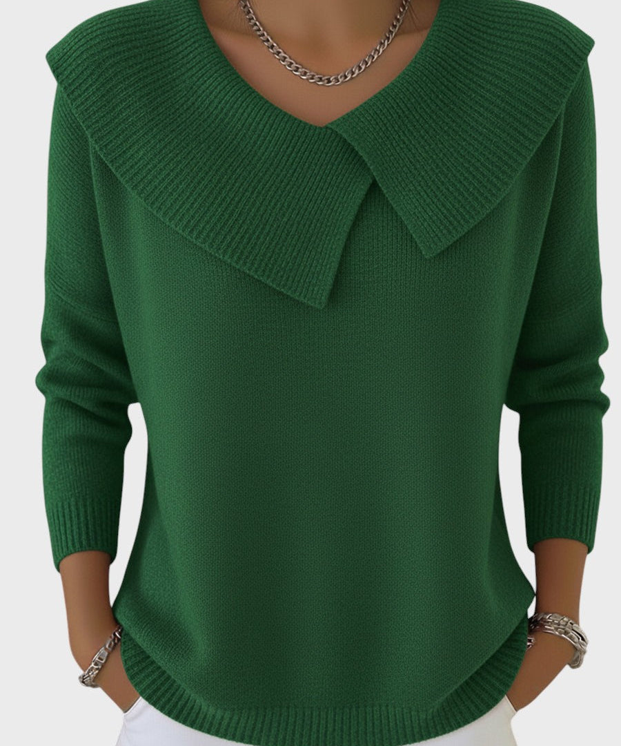 Barbora | Chic Knit Sweater with Distinctive Collar