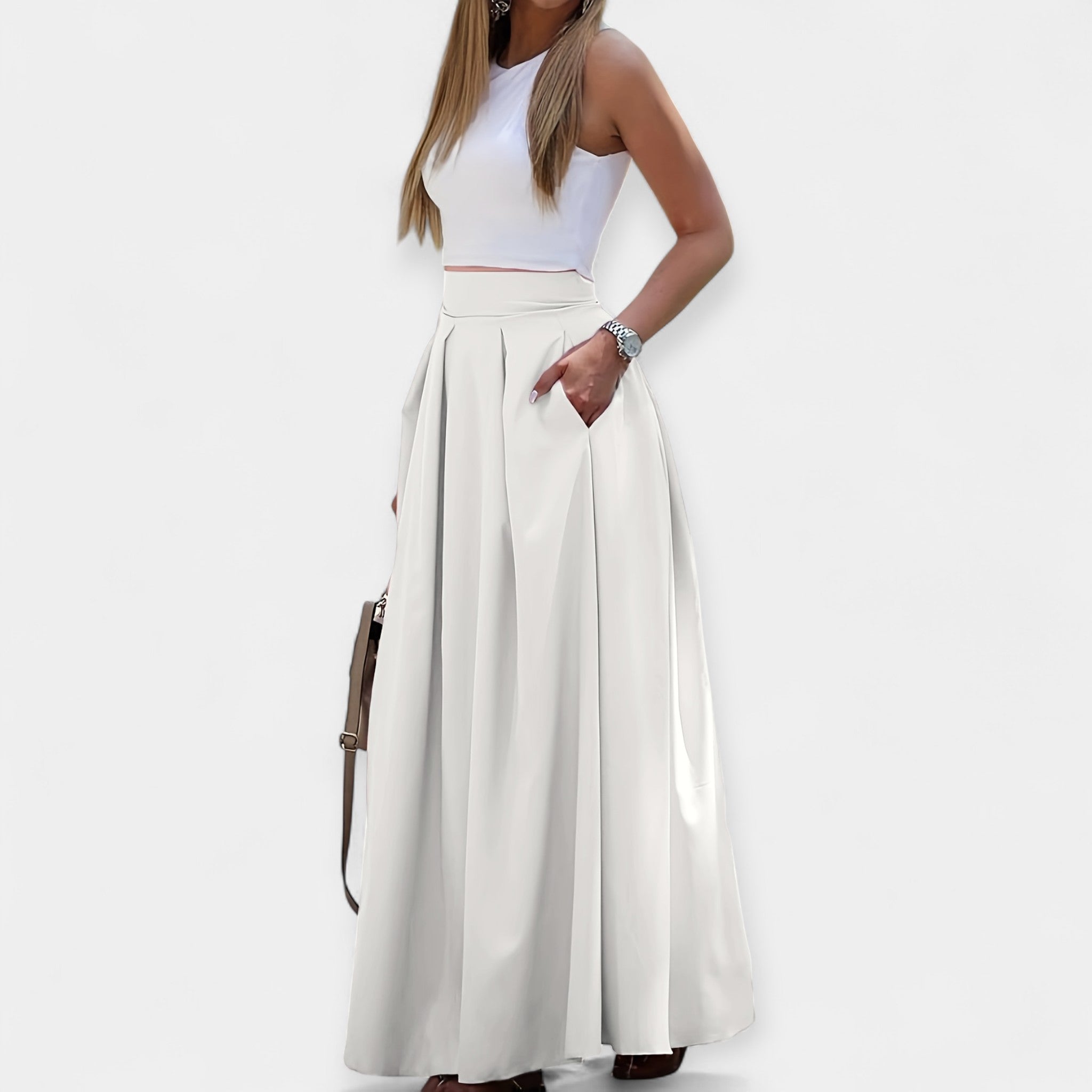 Karolína Elegant Midi Kjol för Bekväm Daglig Användning
