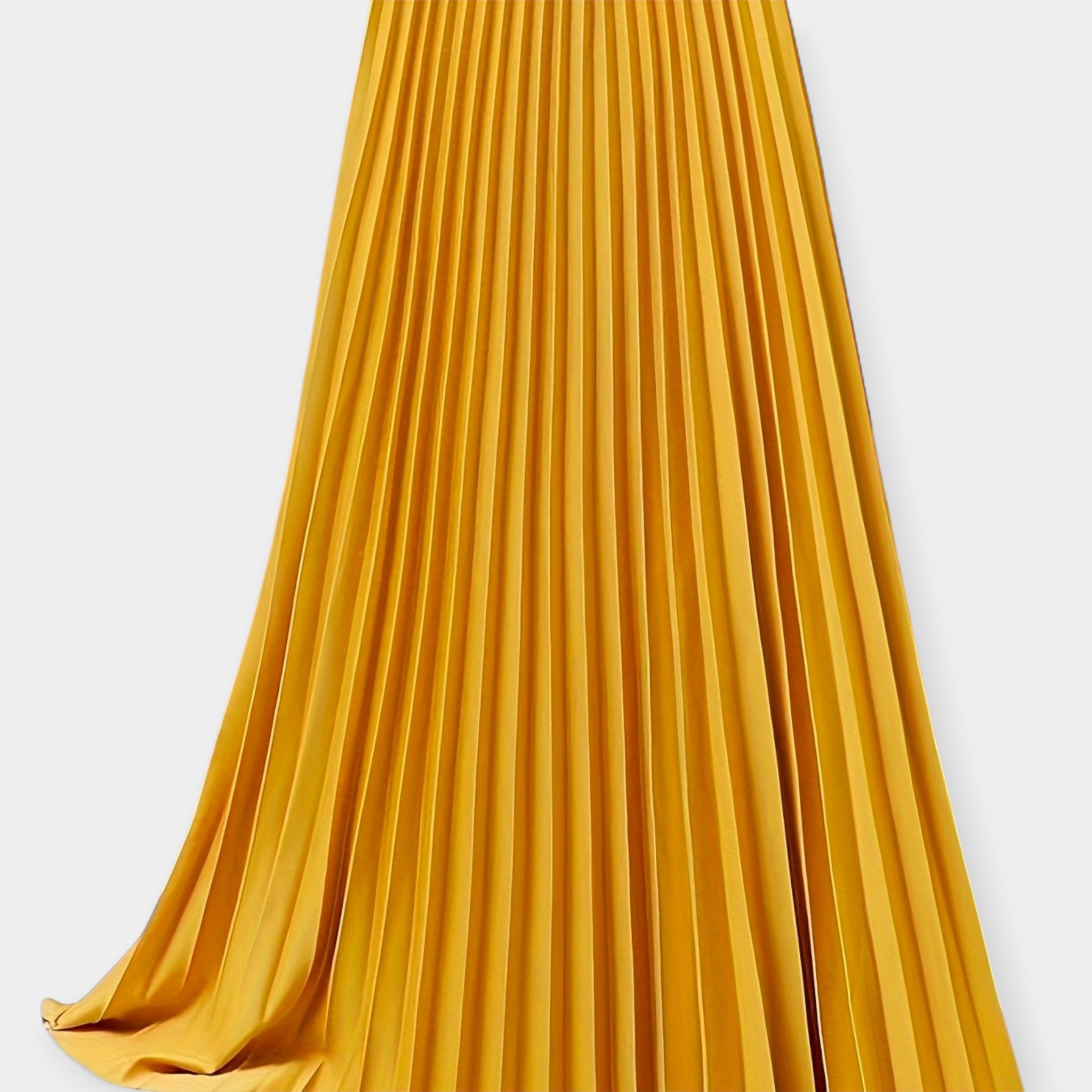 Karolína Elegant Lång Plisserad Satinkjol