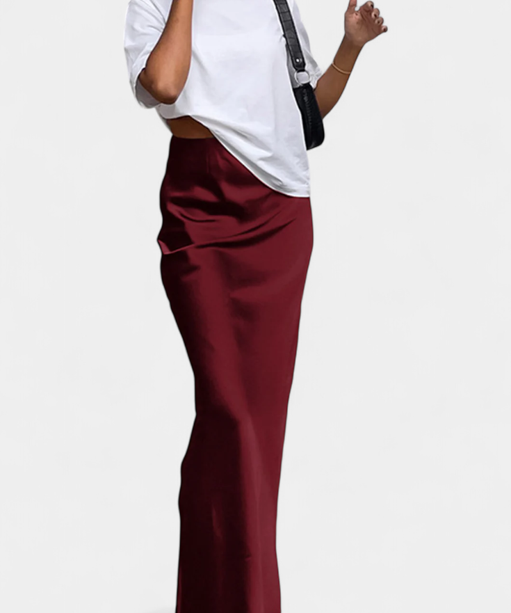 Maxi-utility kjol med minimalistisk design och elegant stil