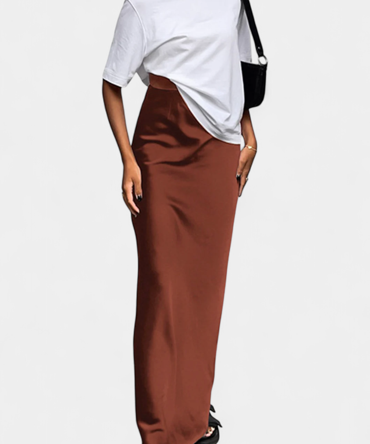 Maxi-utility kjol med minimalistisk design och elegant stil