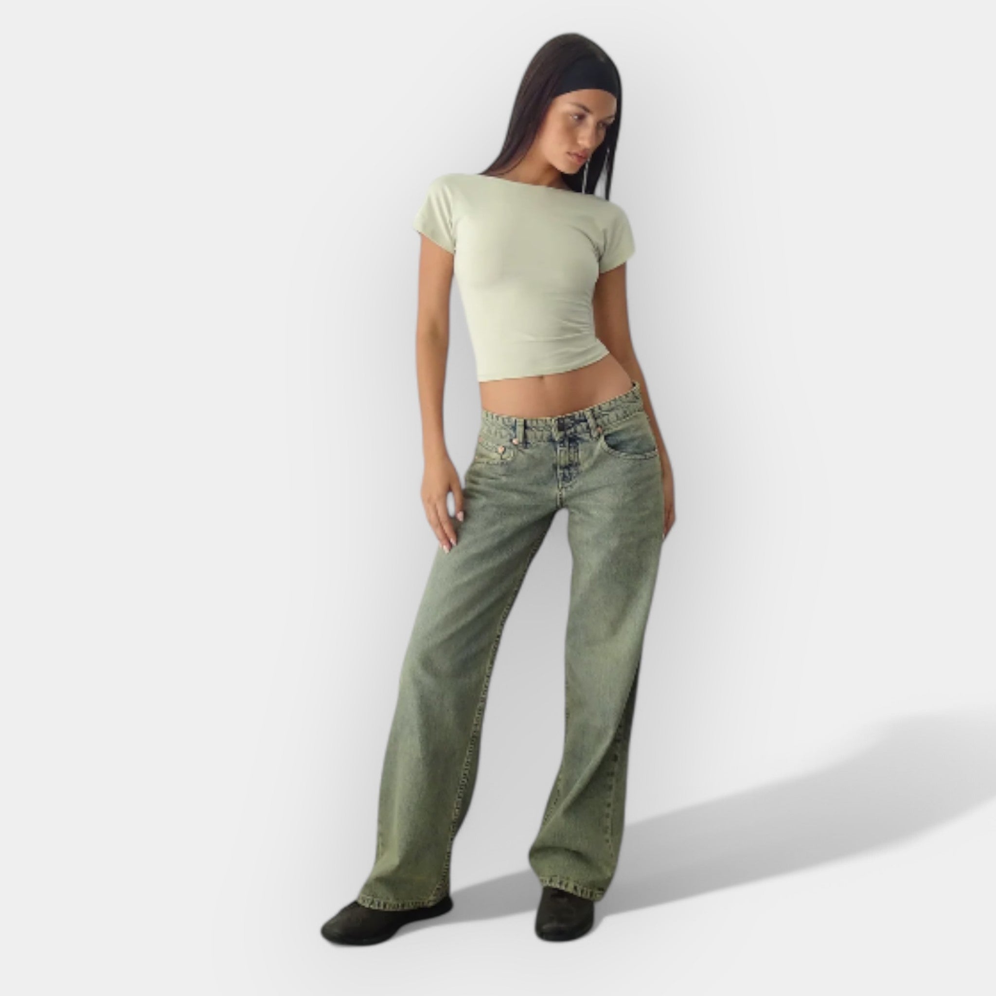 Jaroslava Lågmidjade Jeans - Perfekta för Dagligt Bruk