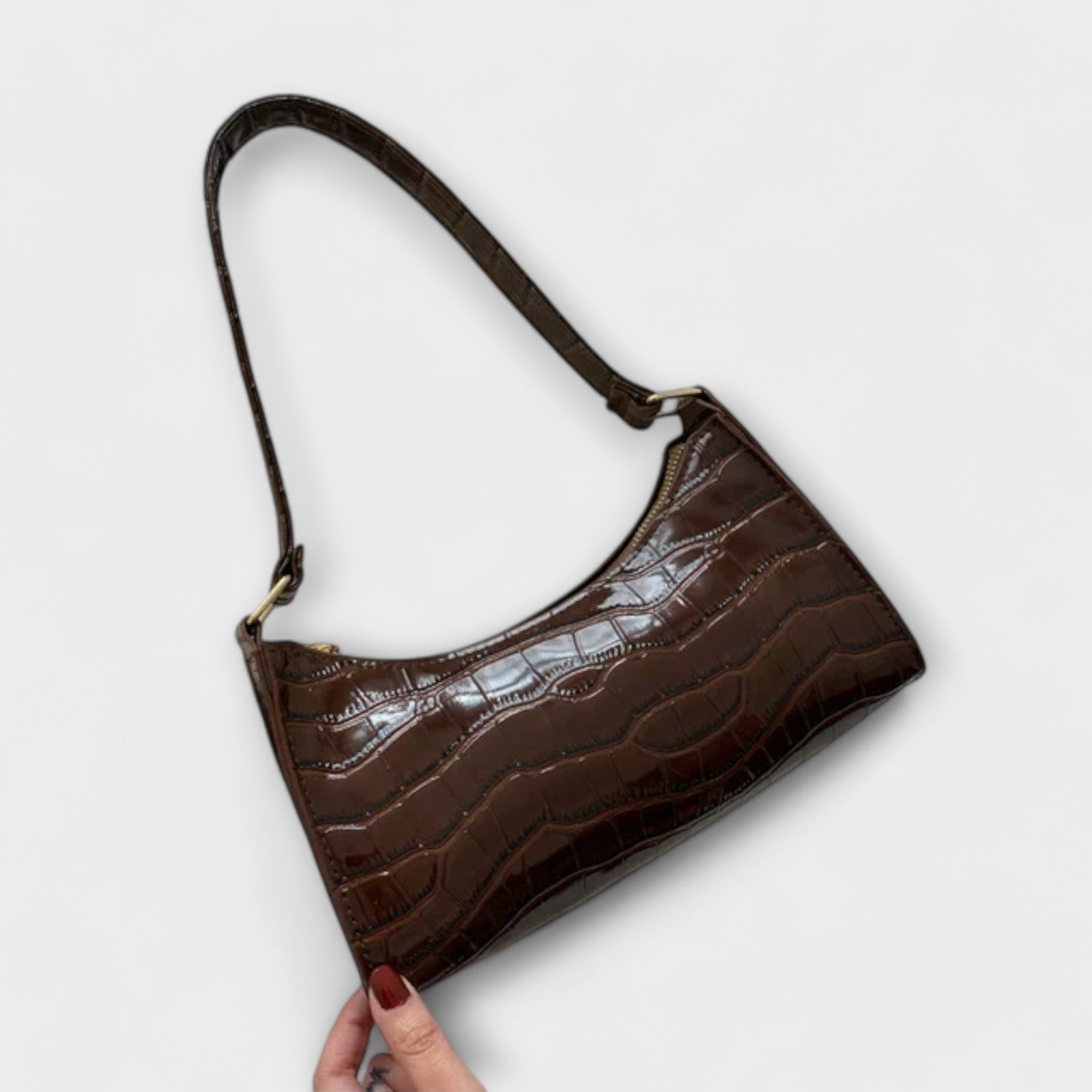 Elegant läderväska