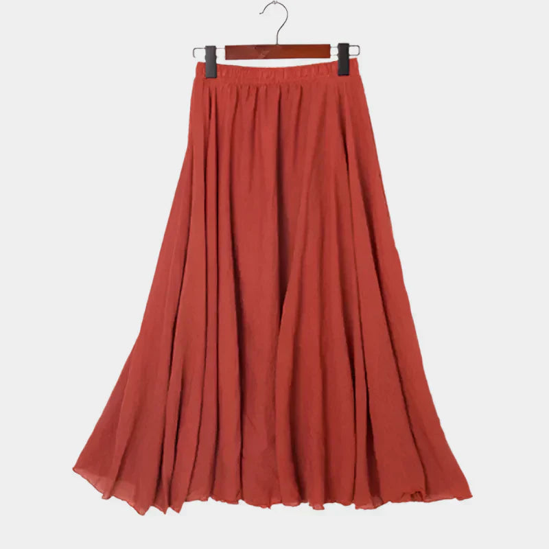 Kristýna Elegant Höga Midjan Fodrad Långkjol