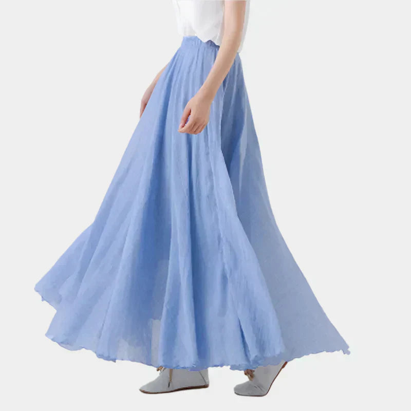 Kristýna Elegant Höga Midjan Fodrad Långkjol