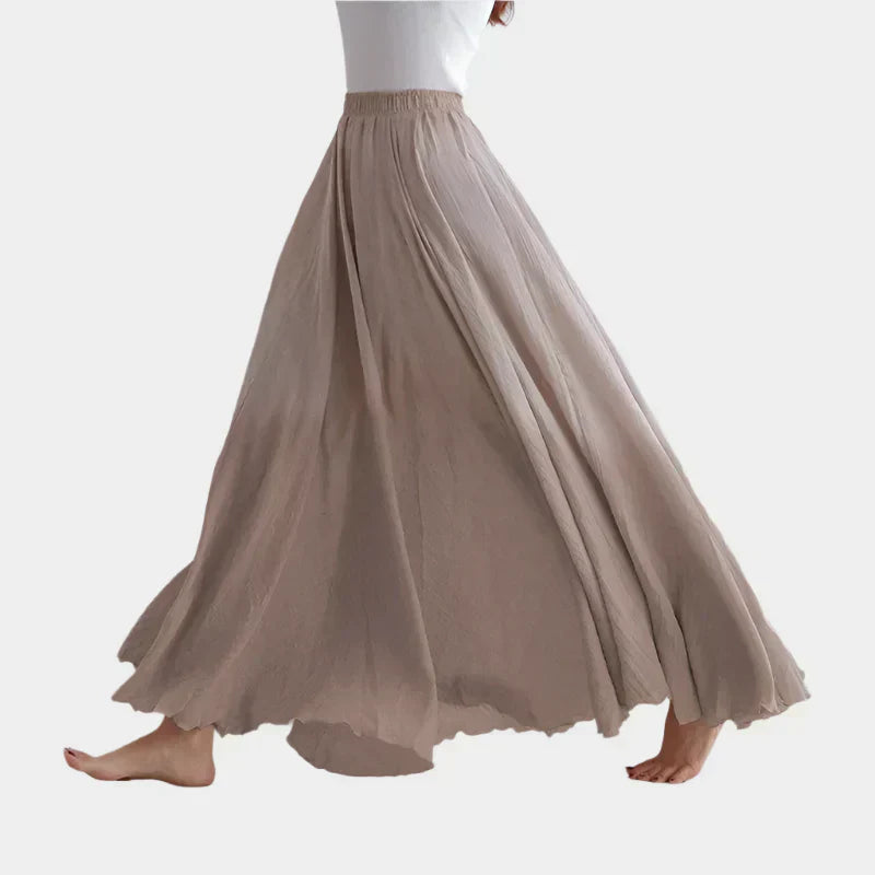 Kristýna Elegant Höga Midjan Fodrad Långkjol