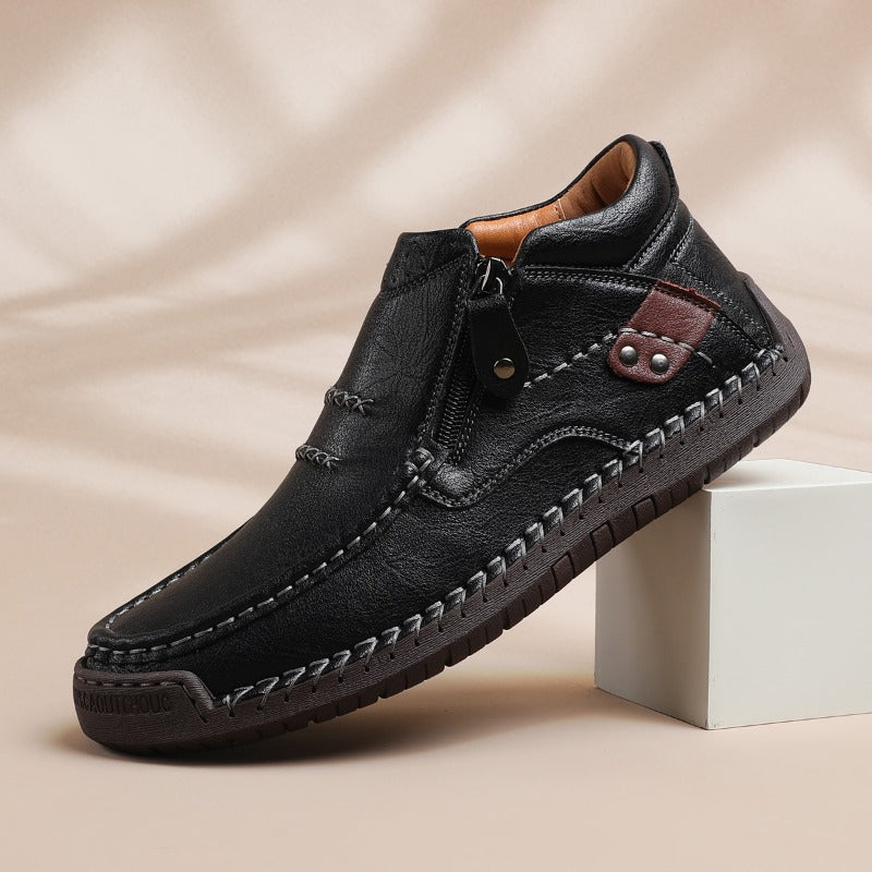 Herrens italienska läderankelboots | Savoni
