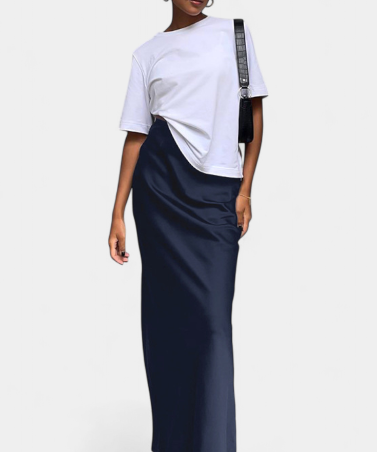 Maxi-utility kjol med minimalistisk design och elegant stil