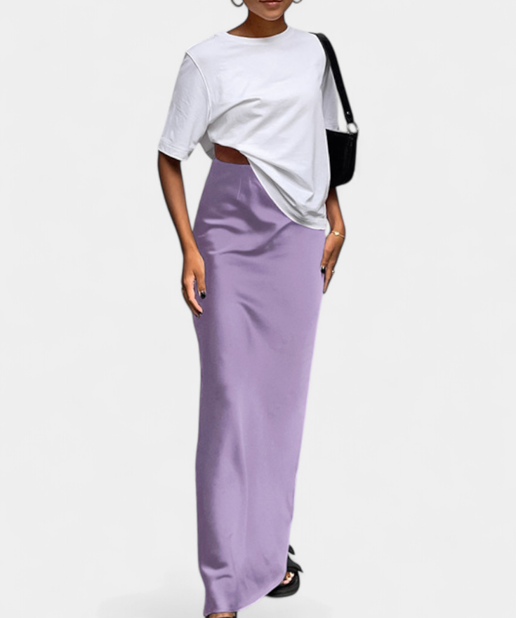 Maxi-utility kjol med minimalistisk design och elegant stil