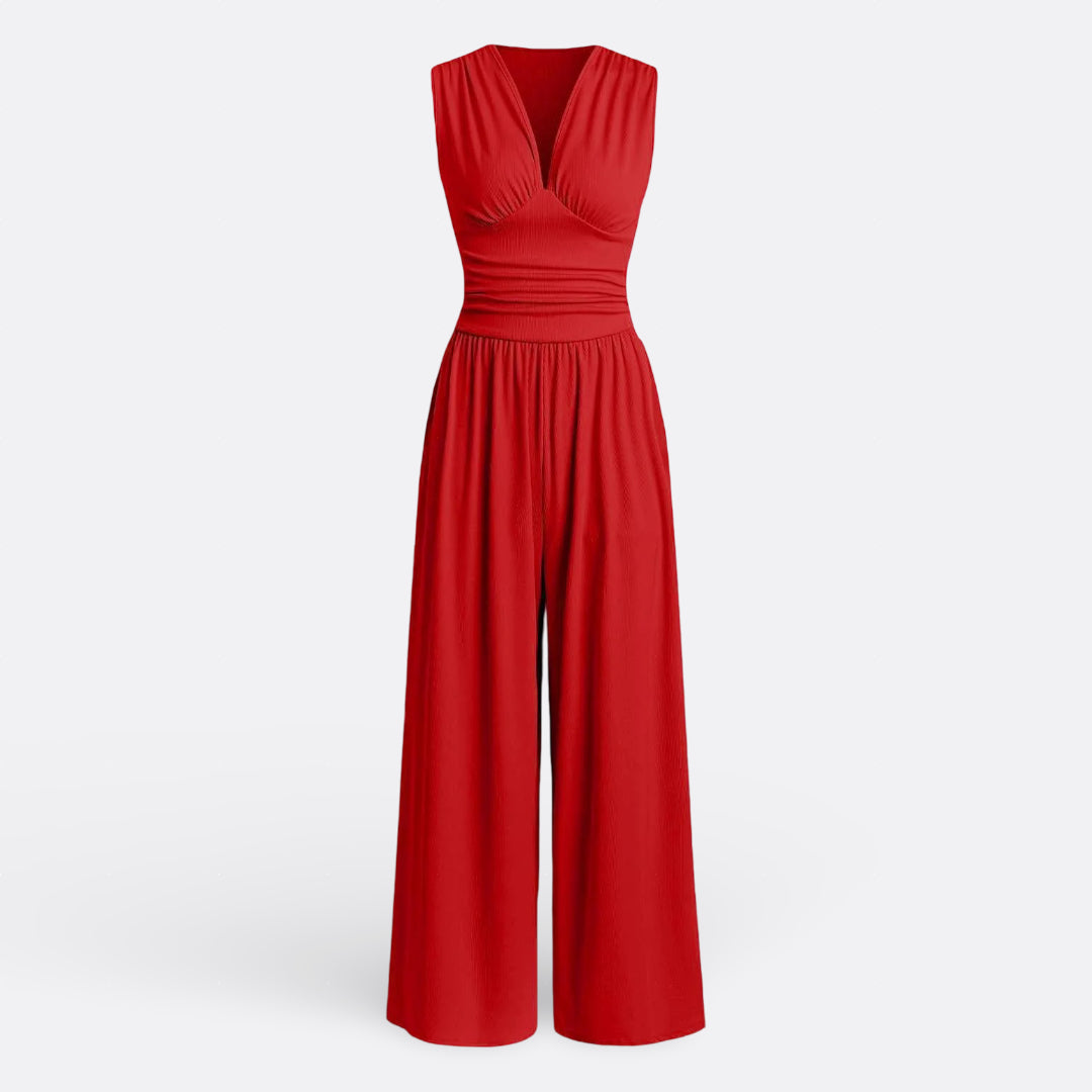 Leonor - Elegant ärmlös jumpsuit med vida ben