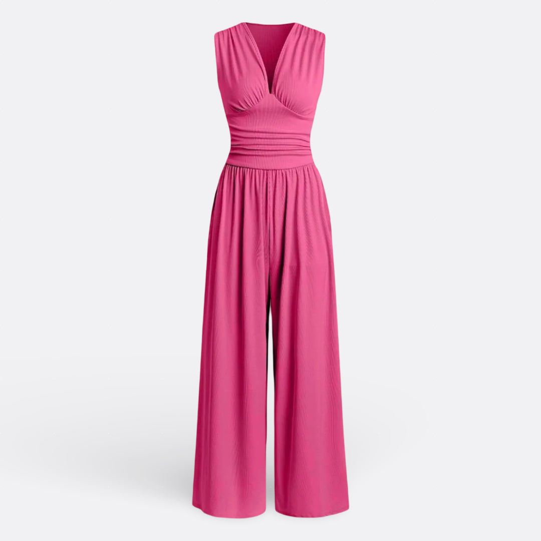 Leonor - Elegant ärmlös jumpsuit med vida ben