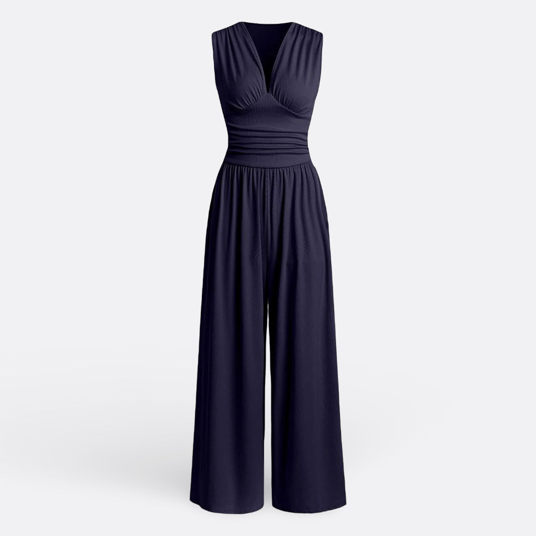 Leonor - Elegant ärmlös jumpsuit med vida ben