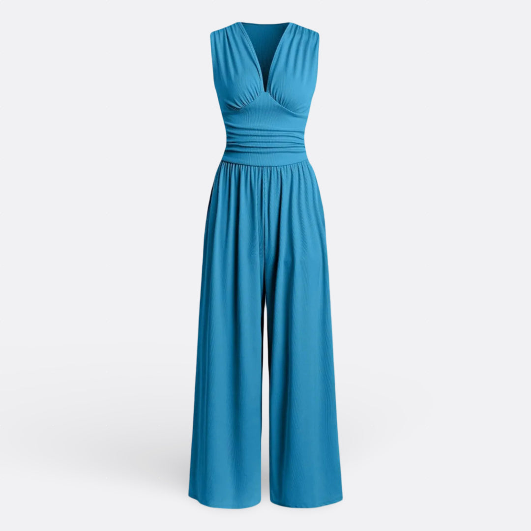 Leonor - Elegant ärmlös jumpsuit med vida ben