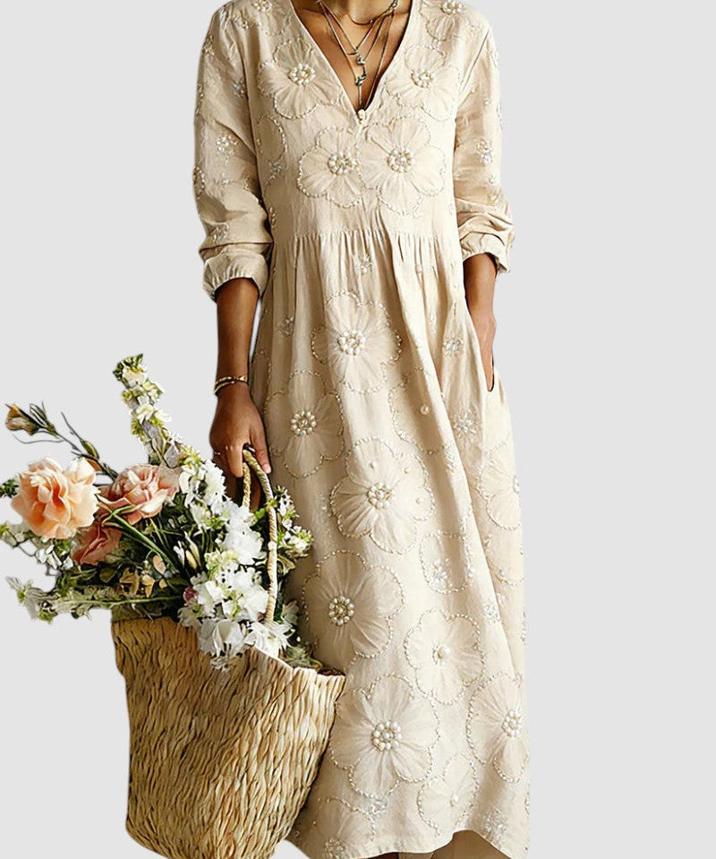 LENA | BLOMMIG MIDILÄNNING