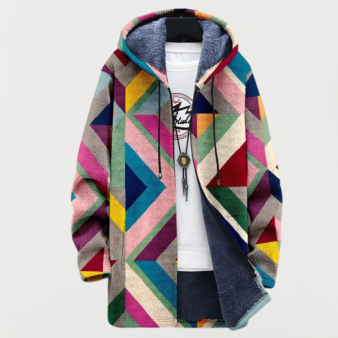Marlow | Hoodie med geometrisk mönster