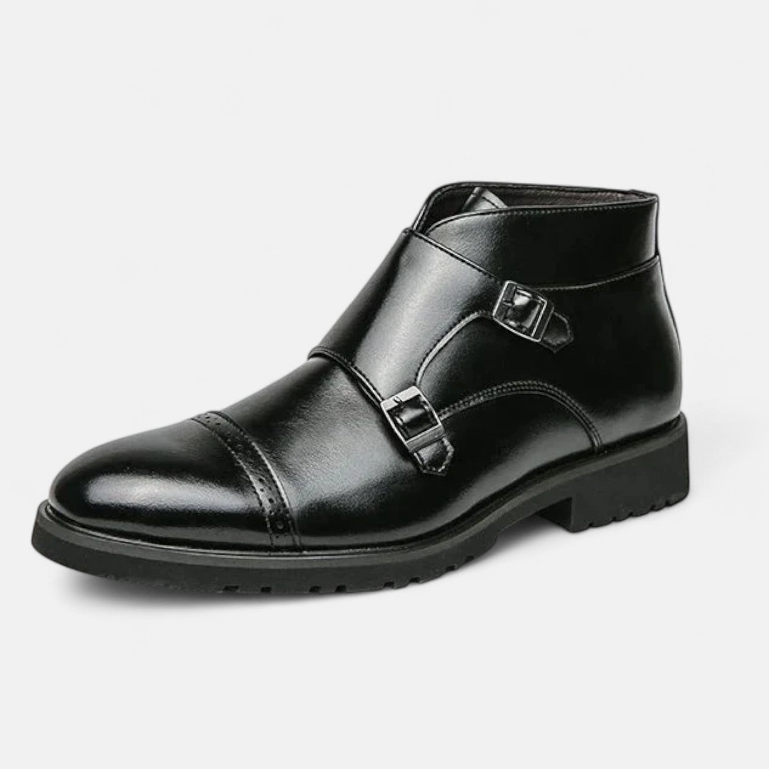 Patrizio™ | Herr Monk Strap Stövletter i Premium-Ecopelle