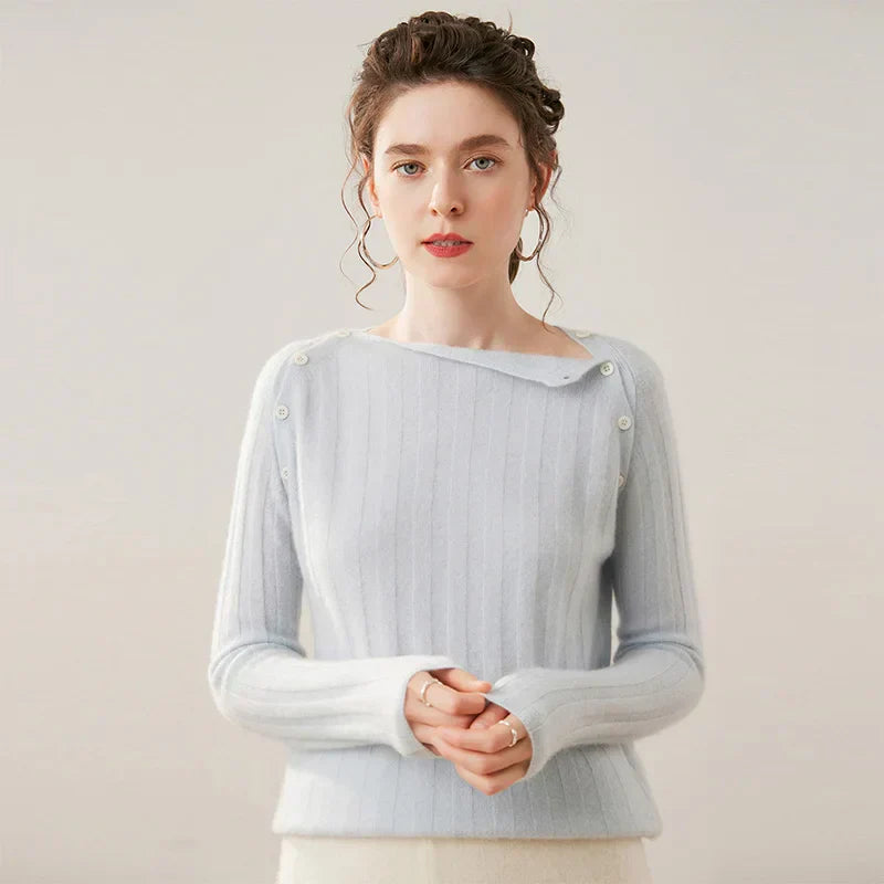 Maribel Cashmere Sweater with Buttons