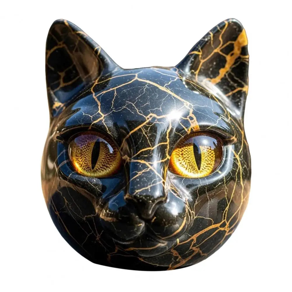 Svart katt - Elegant och mystisk skulptur av en svart katt