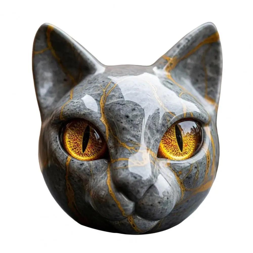 Svart katt - Elegant och mystisk skulptur av en svart katt