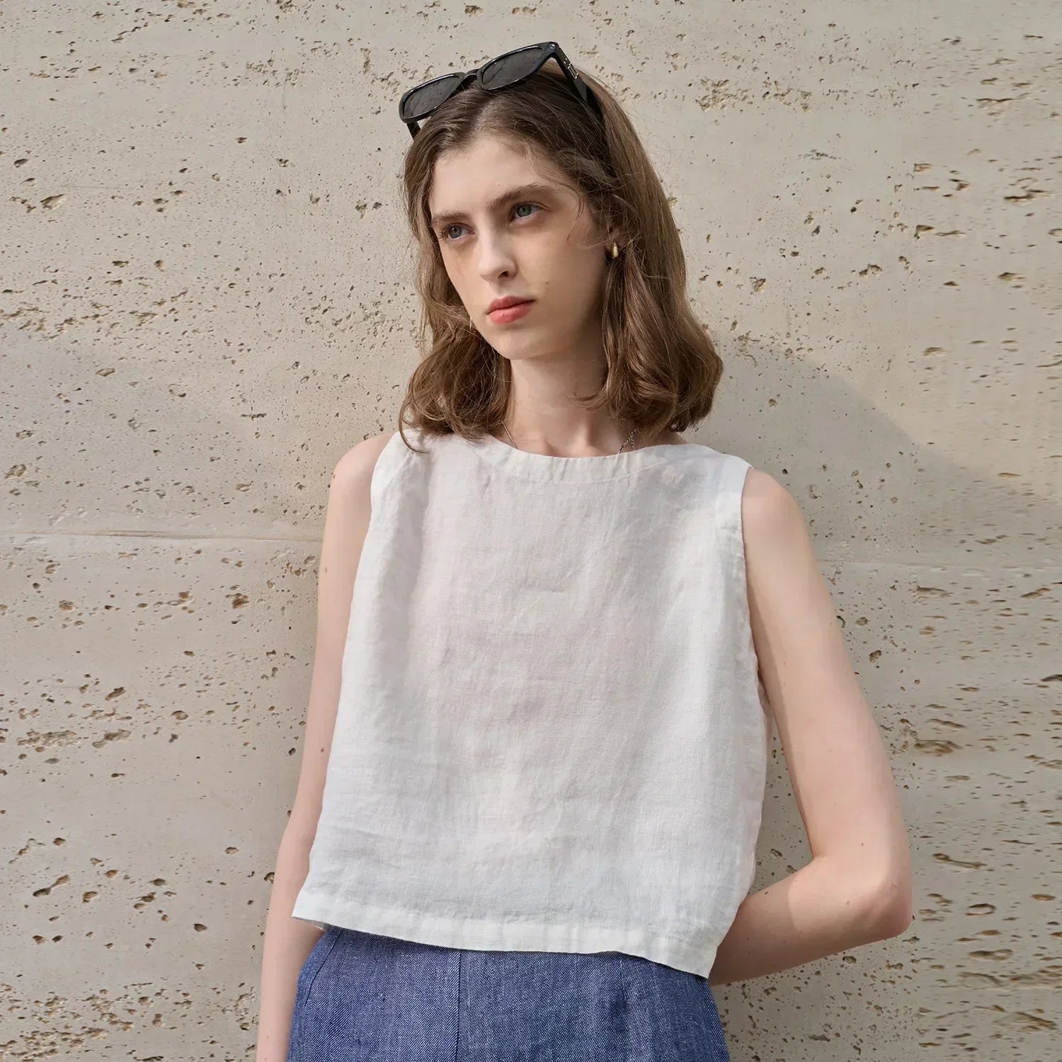 Asymmetrisk linne topp