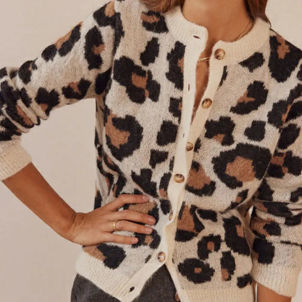 Chloé Leopard Print Cardigan