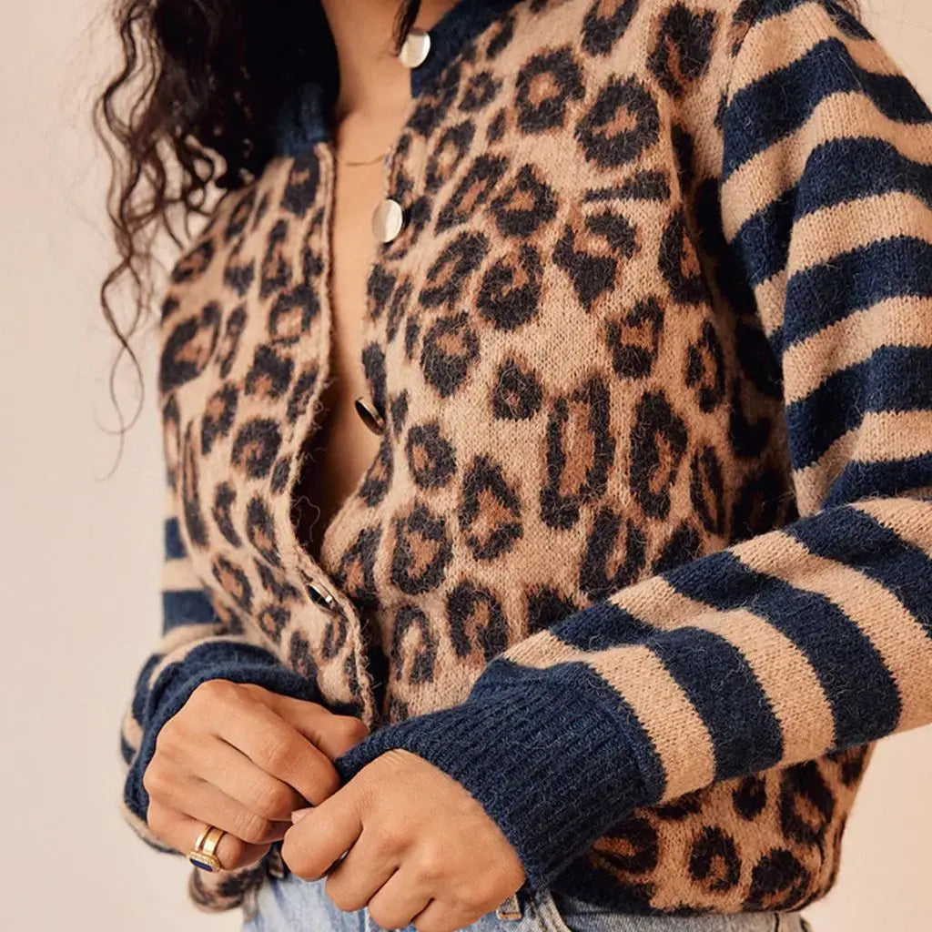 Chloé Leopard Print Cardigan