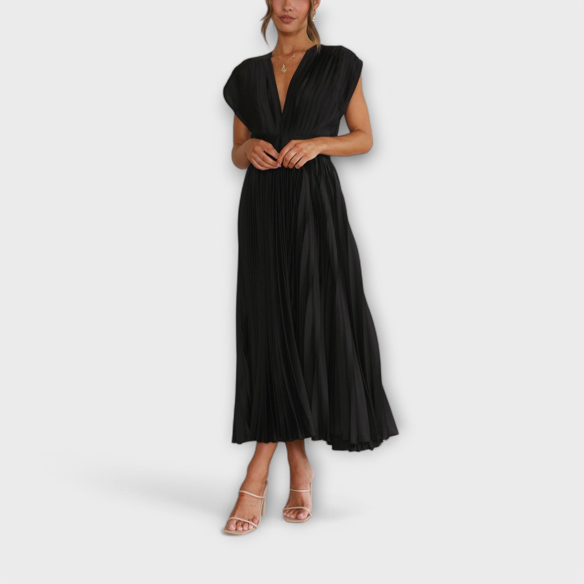 Elegant Plissé Klänning