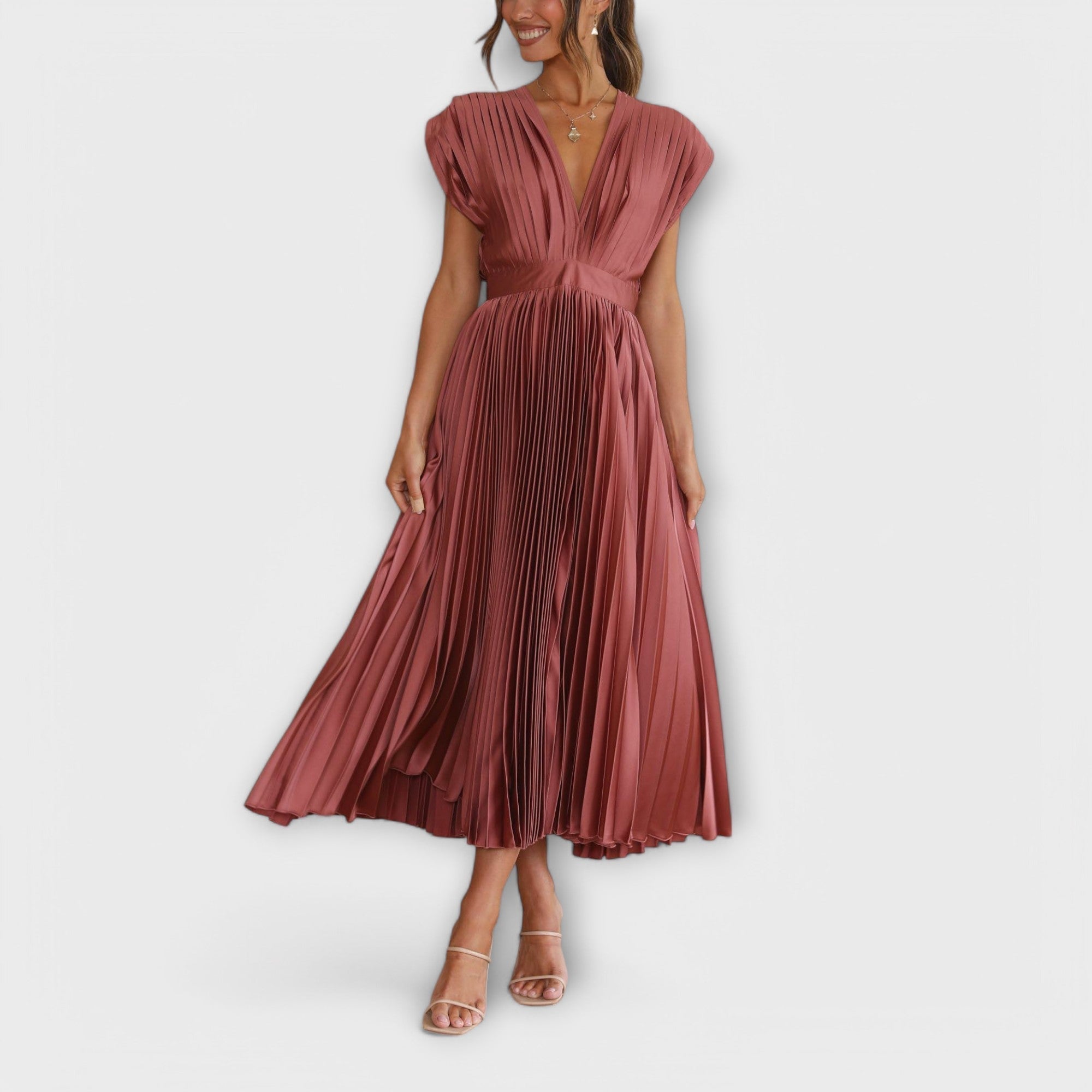 Elegant Plissé Klänning