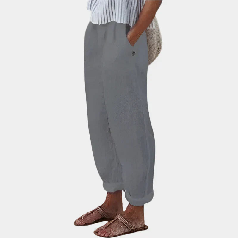 Eleganta Linnebyxor Anna med Superlätta Fickor